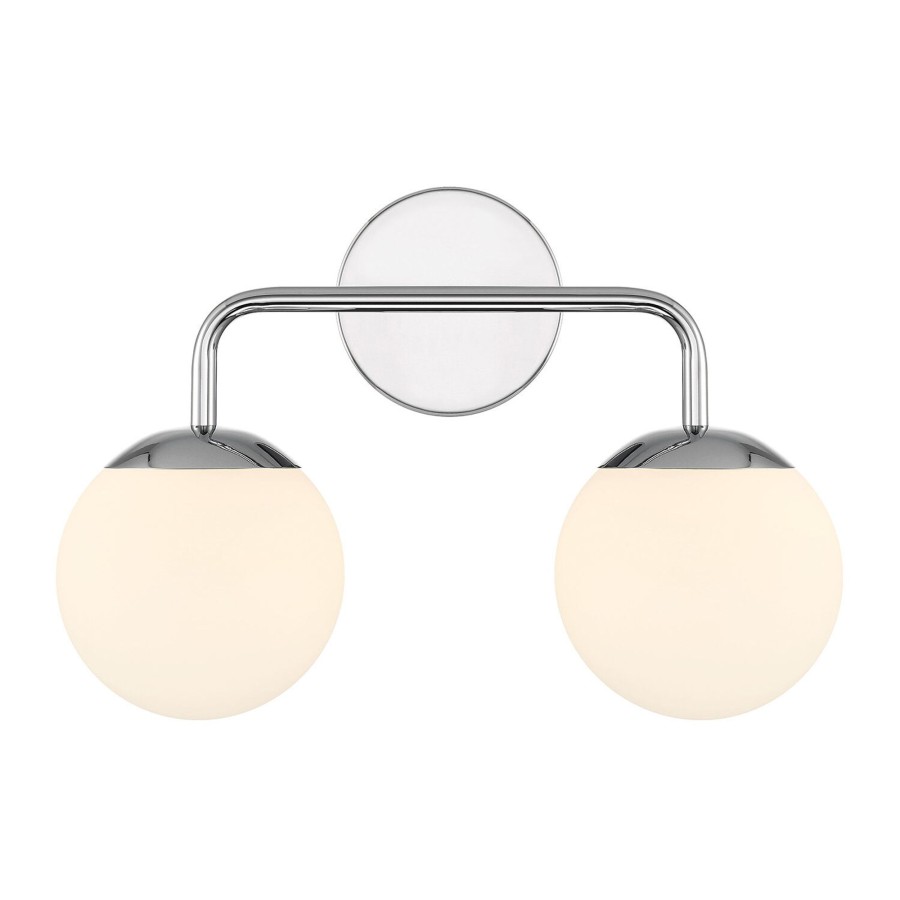 Wall Brooklyn Bulb Co. | Castell 2 Globe Led Vanity Light, Chrome