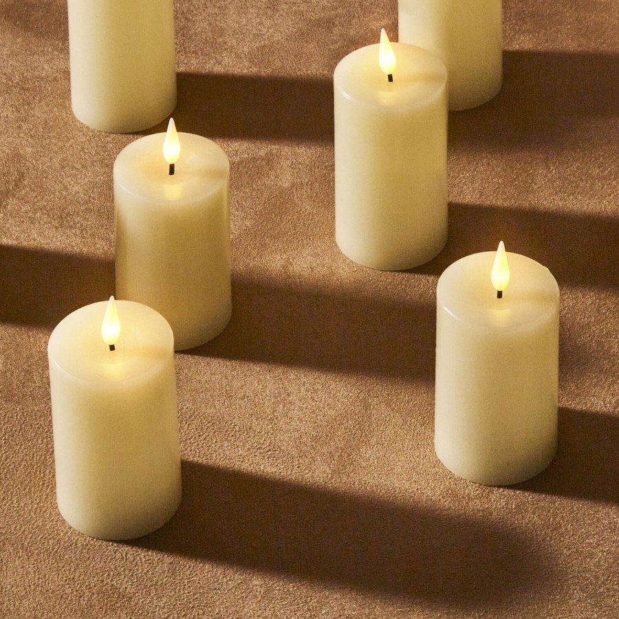 Seasonal LampLust | Infinity Wick Ivory Votive Candles, Set Of 4