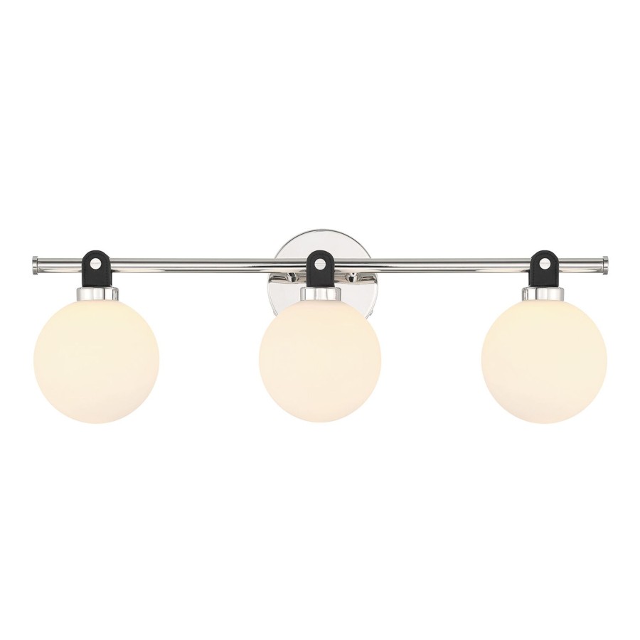 Wall Brooklyn Bulb Co. | Bryce 3 Globe Led Vanity, Polished Nickel