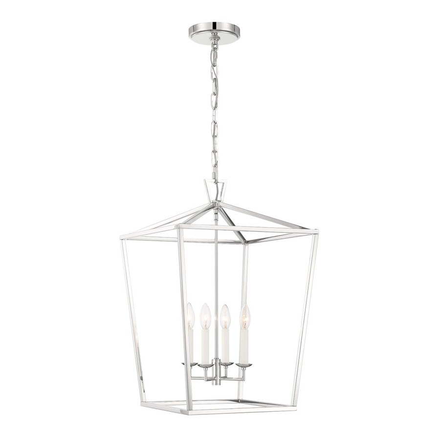 Open Box Brooklyn Bulb Co. | Open Box Anover Large Lantern Pendant, Polished Nickel