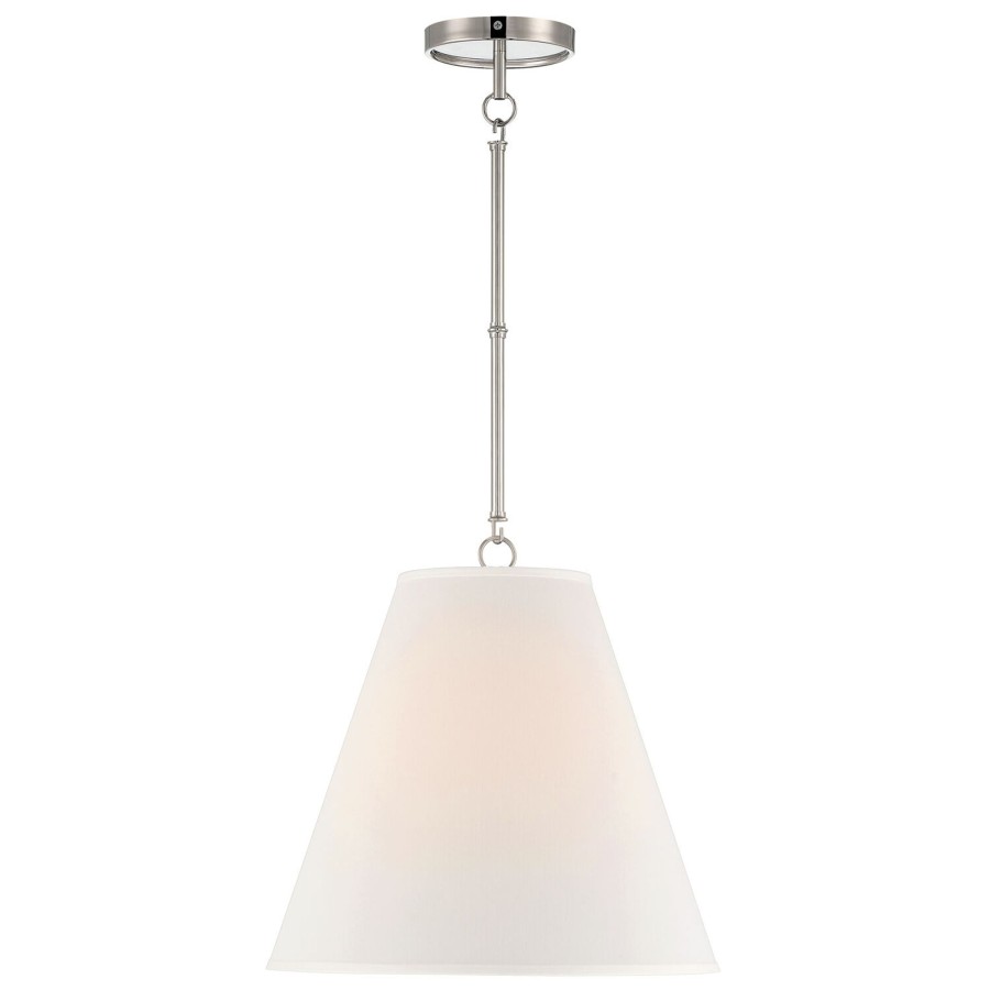 Ceiling Brooklyn Bulb Co. | Luca Medium 15" Conical Pendant, Polished Nickel