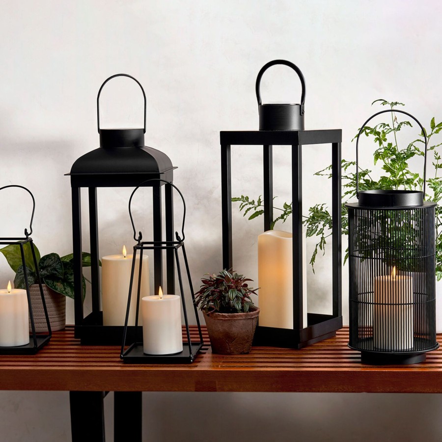 Decor LampLust New Lanterns | Tanner Solar Flameless Lantern, Medium